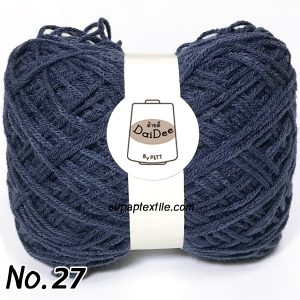 ไหมพรมด้ายดี 3 ply 27.กรมท่า ไหมพรมราคาถูก เหมาะกับงานถักชิ้นเล็กๆ เส้นไหมสวย สีสวย ไหมนุ่ม ถักลื่น เกลียวเส้นไม่แตก