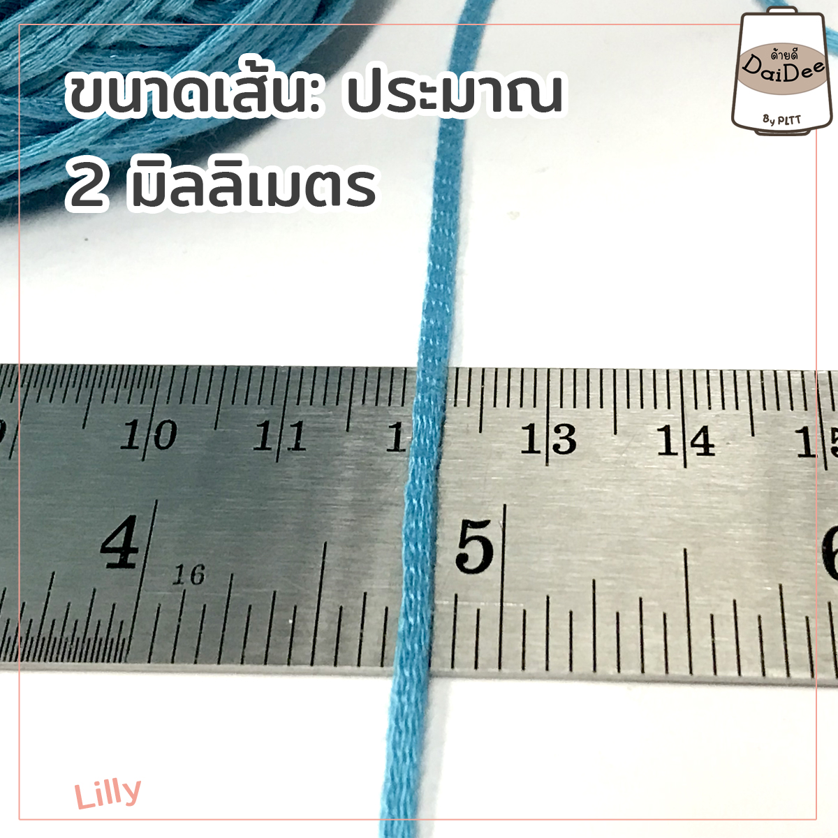ไหมพรมด้ายดีลิลลี่ ขนาดเส้นประมาณ 2 mm. โกดังไหมพรมด้ายดี by pltt