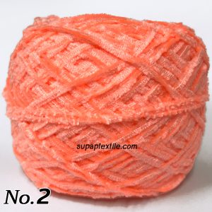 กำมะหยี่ NO.2 ส้มนีออน เส้นนุ่ม ขนาดเส้น 4 mm. เส้นใยสังเคราะห์ 100% ขนาดของเส้นไหม : สำหรับของล็อตนี้มีขนาด 2mm. 3mm. 4mm. 5mm.